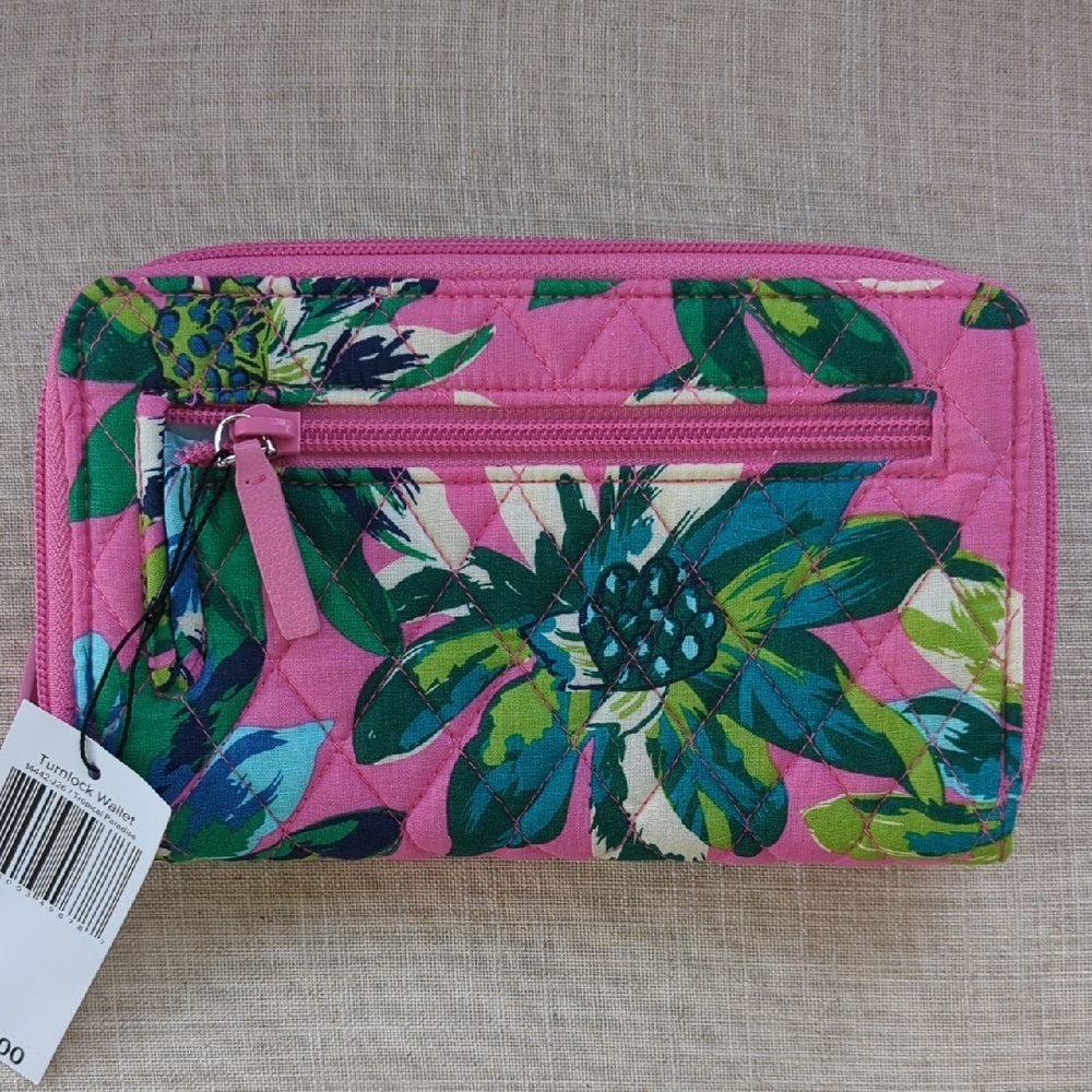 Floral Quilted Wallet - Pink & Green NWT - Picture 6 of 11